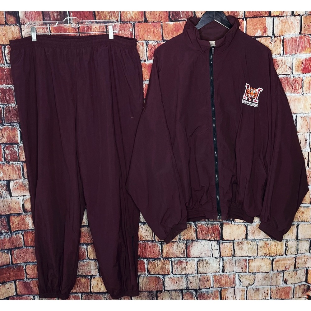 VTG Morehouse College Maroon Tigers Football HBCU XXXL Track Suit Windbreaker